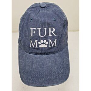 CC Exclusives Fur Mom Hat Blue 100% Cotton Breathable Adjustable NWT